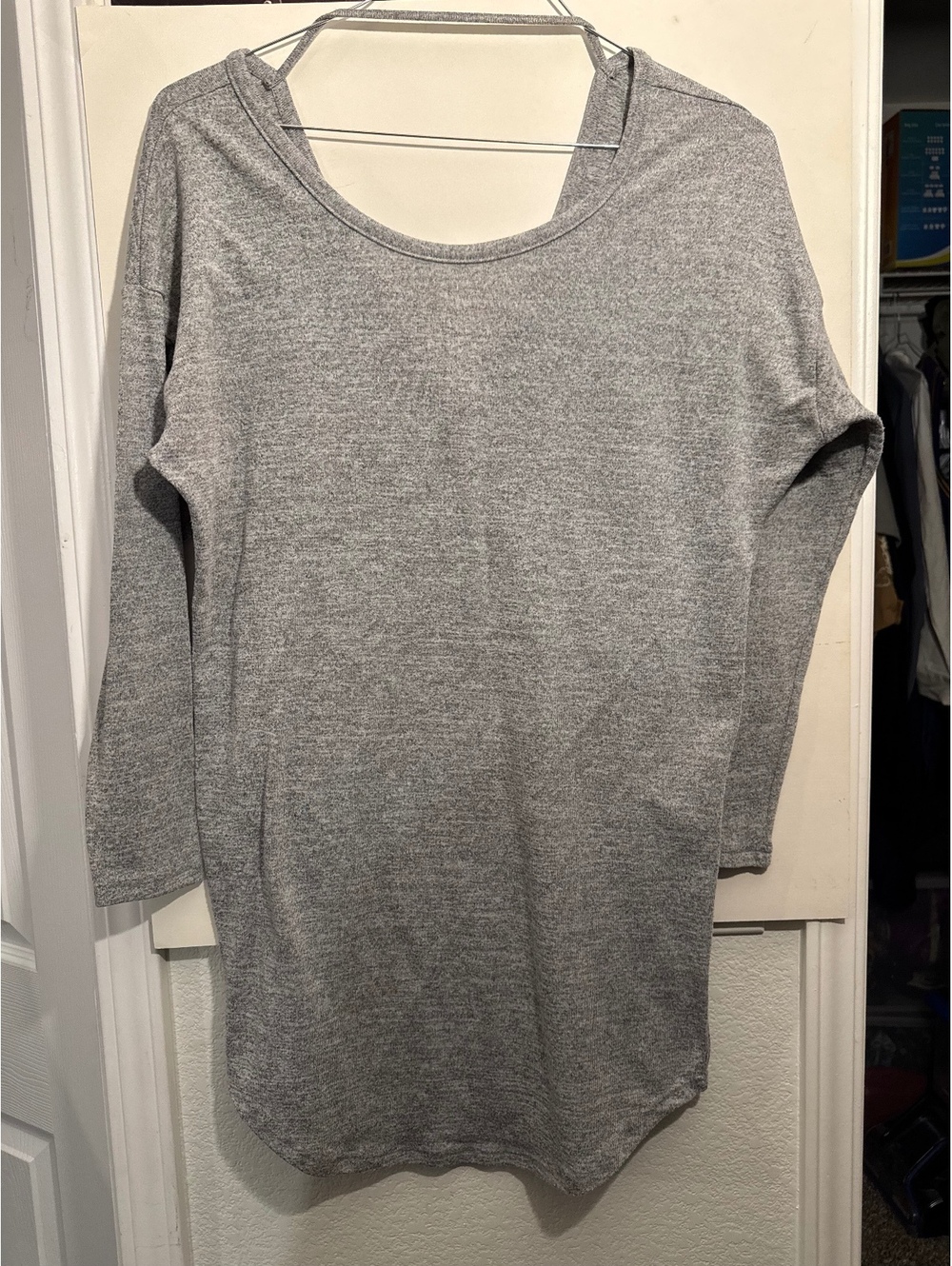 Shein gray long sleeve sweater dress size S